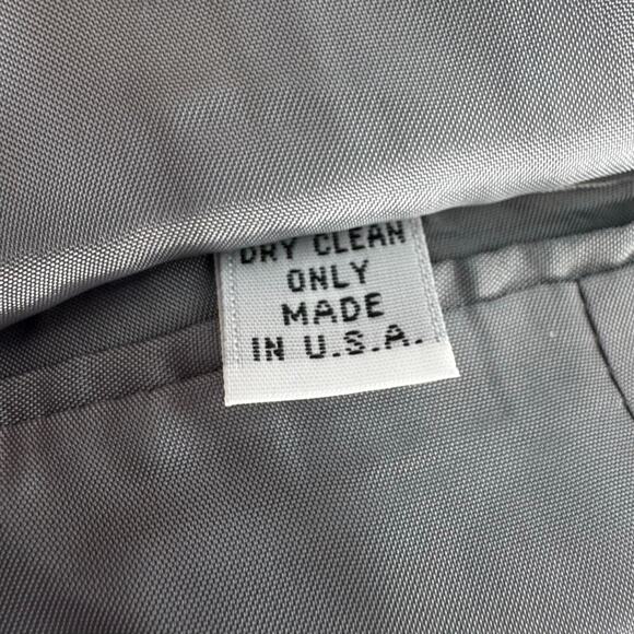 DARA LAMB Haute De Gamme Women's Pinstripe Gray Blazer Jacket Size Medium - Picture 9 of 11